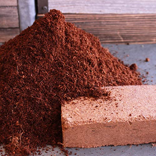 Minute Soil Plus Brick - NPK Amended Compressed Coco Coir Fiber Grow Medium - 3 Bricks = 1.5 Gallons of Potting Soil Each - Gardening, Plants, Flowers, Herbs, Microgreens - Peat Free