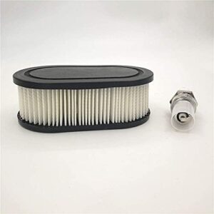 tool parts oval air filter with spark plug for troy-bilt tb110 tb115 tb200 tb230 tb330 tb370 walk-behind lawn mower : garden & outdoor