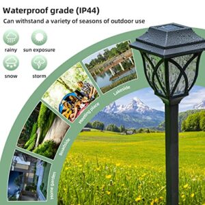 NOMMTHY 6 Pack Solar Outdoor Pathway Lights, Color Changing, IP65 Waterproof Solar Garden Lights, Dusk to Dawn Auto On/Off Solar Torch Light for Walkway, Backyard, Lawn, Yard and Driveway