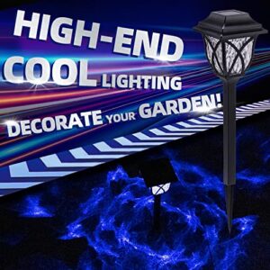 NOMMTHY 6 Pack Solar Outdoor Pathway Lights, Color Changing, IP65 Waterproof Solar Garden Lights, Dusk to Dawn Auto On/Off Solar Torch Light for Walkway, Backyard, Lawn, Yard and Driveway