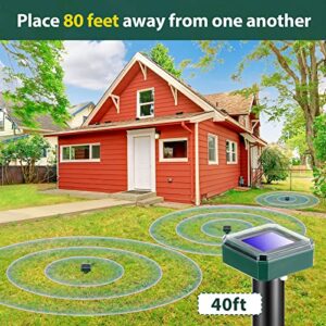 16 Pack Solar Mole Repellent, Ultrasonic Gopher Repeller Outdoor Waterproof Vole Deterrent Spike Mole Deterrent Devices for Garden Yard Lawn Farm Grass Park Vegetable Field