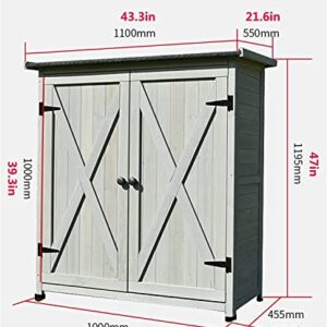 MUWIZ Outdoor Storage Shed, Storage Shed and Tool Shed Garden Rainproof Box, Table Waterproof Sunscreen Farm Tools Garden Balcony Storage Arrangement Cabinet