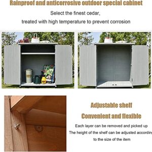 MUWIZ Outdoor Storage Shed, Storage Shed and Tool Shed Garden Rainproof Box, Table Waterproof Sunscreen Farm Tools Garden Balcony Storage Arrangement Cabinet