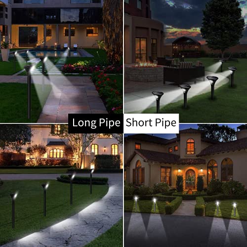 Solar Lights Outdoor Decorative, Solar Pathway Lights,Powered Landscape Lighting,Waterproof Solar Powered Garden Yard Lights for Walkway Sidewalk Driveway, Driveway Pool, Wakeway-Black