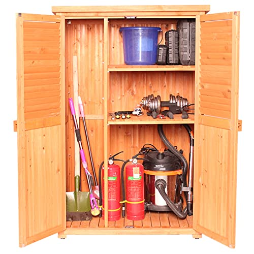 Outdoor Storage Cabinet Garden Tool Shed with Shelves & Workstation for Backyard, Garage and Garden (Size : 105x63.5x160cm)