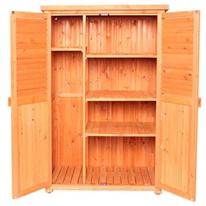 Outdoor Storage Cabinet Garden Tool Shed with Shelves & Workstation for Backyard, Garage and Garden (Size : 105x63.5x160cm)