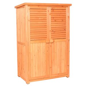 Outdoor Storage Cabinet Garden Tool Shed with Shelves & Workstation for Backyard, Garage and Garden (Size : 105x63.5x160cm)