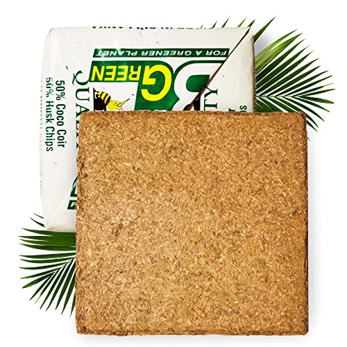 Bee Green Coco Coir Brick, Pure Coco Peat, All Natural Potting Soil for House Plants, Plant Soil Substitute for Peat Moss and Perlite, 1 Kilogram