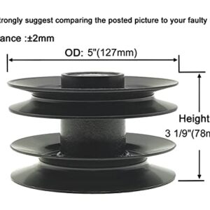 q&p Outdoor Power 756-1202 Double Pulley Assembly Bracket Replaces MTD 756-1202 with Bearing