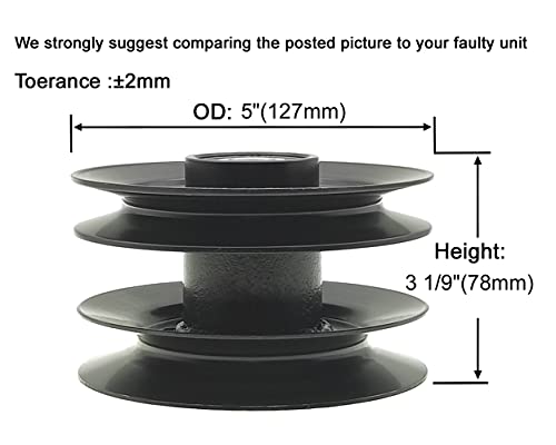 q&p Outdoor Power 756-1202 Double Pulley Assembly Bracket Replaces MTD 756-1202 with Bearing