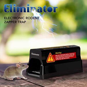 Eliminator Mouse Trap & Rat Trap-Electric Mouse Traps Indoor for Home- Humane pest Control Traps for Mice- No Touch, Reusable Rat Zapper Rodent Killer