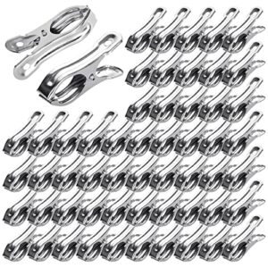 200pcs 2 inch garden clips heavy duty greenhouse clamps stainless steel greenhouse clips for netting, strong grip to hold down shade cloth or plant cover on garden hoops or greenhouse hoops