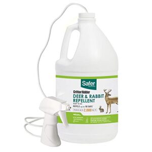 safer brand 5982 critter ridder deer & rabbit repellent ready-to-use – 1 gallon,white