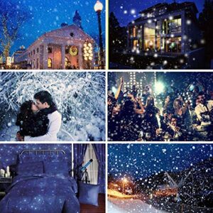 Syslux Christmas Snowfall Projector Lights, Indoor Outdoor Holiday Lights with Remote Control White Snow for Halloween Xmas Party Wedding Garden Landscape Decoration（Snow Spots）