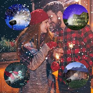 Syslux Christmas Snowfall Projector Lights, Indoor Outdoor Holiday Lights with Remote Control White Snow for Halloween Xmas Party Wedding Garden Landscape Decoration（Snow Spots）