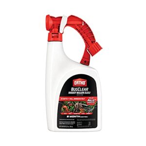 ortho bugclear insect killer for lawns & landscapes ready to spray – kills ants, spiders, fleas, ticks, armyworms & other insects, outdoor bug spray for up to 6 month insect control, 32 oz.