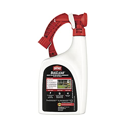 Ortho BugClear Insect Killer for Lawns & Landscapes Ready to Spray - Kills Ants, Spiders, Fleas, Ticks, Armyworms & Other Insects, Outdoor Bug Spray for up to 6 Month Insect Control, 32 oz.