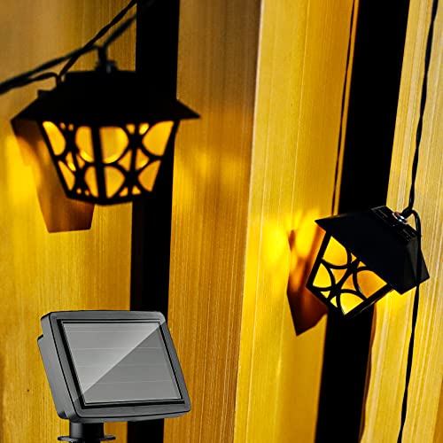 APOLLOSOLAR Halloween Decor Solar String Lights, 10 LED 12.5ft Outdoor String Lights, Waterproof Mini House Fairy Lights for Garden, Porch, Backyard, Wedding, Christmas Party