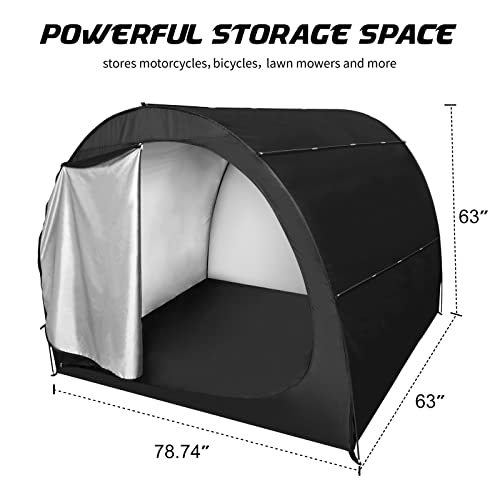 H&ZT Bike Storage Tent - 6.5' x 5.3'x 5.3' Outdoor Bike Cover - Waterproof Lawn Mower Garden Tools Shed - Backyard Storage Tent Shelter W/Fixing Peg