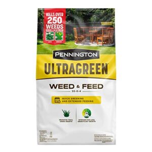 pennington 100536600 ultragreen weed & feed lawn fertilizer, 12.5 lbs, covers 5000 sq ft