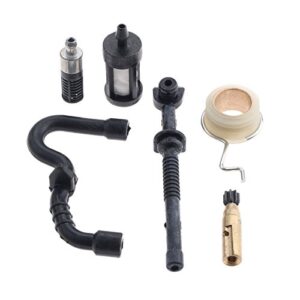 6pcs oil pump worm gear fuel oil hose filter service kit for stihl ms180 ms170 170 180 018 017 chainsaw spare parts