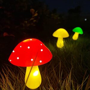 Solar String Lights Outdoor, 8 Modes Solar Mushroom String Light, IP65 Waterproof Cute Shaped Mushroom Fairy Lights Garden Landscape Lights, for Yard, Patio Gazebo Garden-1 Pack of 3