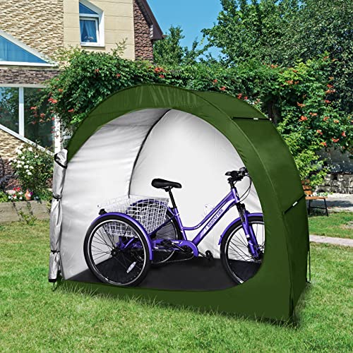 H&ZT Bike Storage Tent Shed, 6.5' Outdoor Cover for Bike, Lawn Mower Garden Tools, Waterproof Bike Storage Tent Shed Bike Shelter