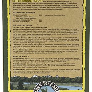 Down to Earth All Natural Cottonseed Meal Fertilizer 6-2-1, 5 lb