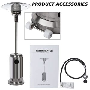 Garden Patio Heater,Outdoor Patio Heater,46000 BTU Propane Based Classic Design With Wheels,Easy Set Up,Commercial & Residential Tent Heater Camping Portable