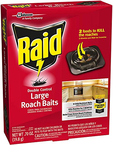 Raid Double Control, Large Roach Baits, 8 CT (Pack - 3)