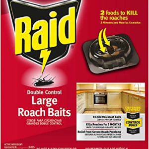 Raid Double Control, Large Roach Baits, 8 CT (Pack - 3)