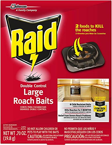 Raid Double Control, Large Roach Baits, 8 CT (Pack - 3)