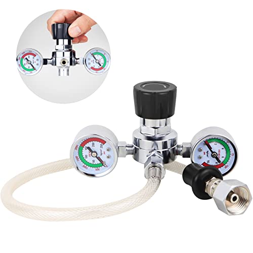 Improved Whipped Cream Pressure Regulator Valve with Upgraded Adapter & Hose Line, Pressure Regulating Valve for Whipped Cream Chargers 0.95 Liter 580g Tank (Valve -2)