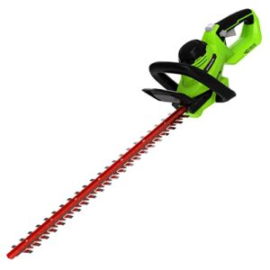 greenworks 40v 24″ cordless hedge trimmer, tool only