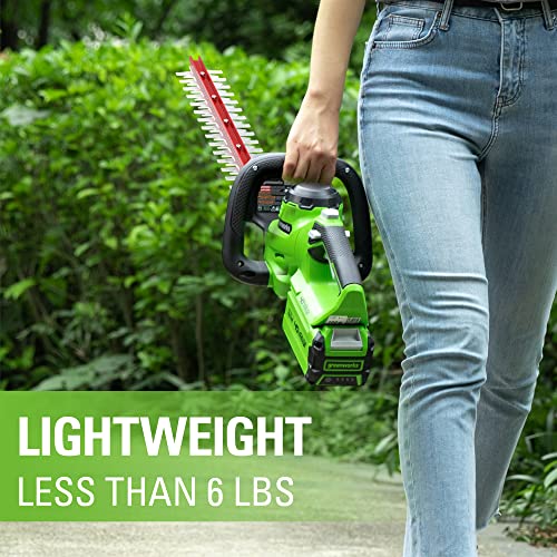 Greenworks 40V 24" Cordless Hedge Trimmer, Tool Only