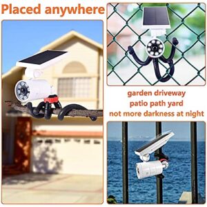 Solar Motion Security Lights Outdoor Camping Aluminum 9W 1400-Lumen (130W Equi.) LED Solar Flood Spot Lights for Patio Path Porch Garden Camp, 100-Week Protection for 100% Free(White)