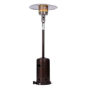 outdoor propane patio heater, patio heater for outdoor use 88inch propane heater with portable wheels standing patio floor air heater, for commercial, residential, garden, porch, party, deck
