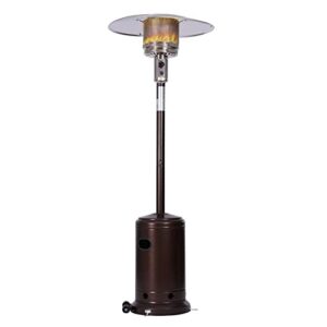 Outdoor Propane Patio Heater, Patio Heater for Outdoor Use 88inch Propane Heater with Portable Wheels Standing Patio Floor Air Heater, for Commercial, Residential, Garden, Porch, Party, Deck