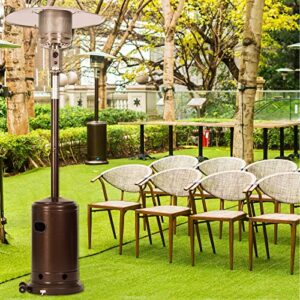 Outdoor Propane Patio Heater, Patio Heater for Outdoor Use 88inch Propane Heater with Portable Wheels Standing Patio Floor Air Heater, for Commercial, Residential, Garden, Porch, Party, Deck