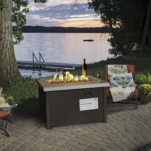 barton outdoor propane gas fire pit patio garden flame w/firepit heater weather cover, ansi certificated 50,000btu
