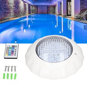 Hoopoocolor LED Pool Lights with Remote, 108 Lamp Beads, IP68 Waterproof, Engineering Grade Chips, RGB Colorful Energy Saving Pool Lamp for Pond, Garden, Party(DC12V/38W)