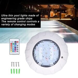 Hoopoocolor LED Pool Lights with Remote, 108 Lamp Beads, IP68 Waterproof, Engineering Grade Chips, RGB Colorful Energy Saving Pool Lamp for Pond, Garden, Party(DC12V/38W)