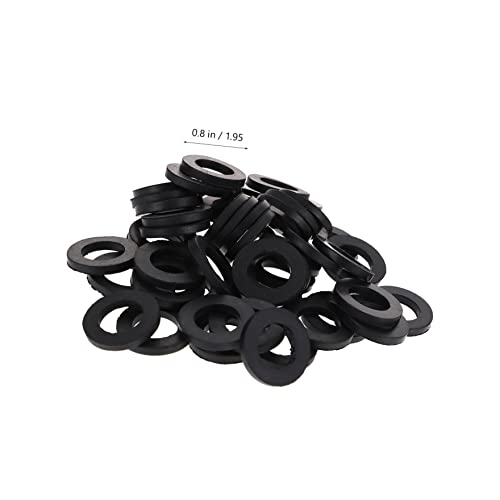 VILLFUL 100pcs Keep Rubber Shower Pipe Shop Heads Garden Tabs Standard Seal Water Round Gasket Fit Duty All Washers Heavy for Replacement Self Sealing O Hose Ring Nozzle Flat Washer