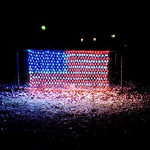 420 LED American Advanced Flag String Lights, Waterproof Led Flag Net Light of The United States for Yard,Garden Decoration, Festival, Holiday, Party Decoration,Christmas Decorations (Plug in Power)