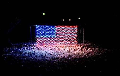 420 LED American Advanced Flag String Lights, Waterproof Led Flag Net Light of The United States for Yard,Garden Decoration, Festival, Holiday, Party Decoration,Christmas Decorations (Plug in Power)