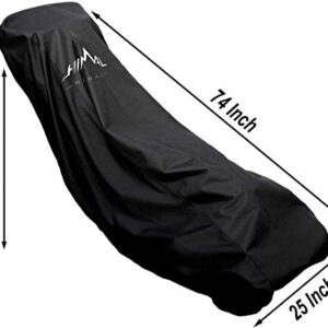 Himal Outdoors Lawn Mower Cover - Heavy Duty 600D Polyester Oxford Waterproof, UV Protection Universal Fit with Drawstring & Cover Storage Bag, Black
