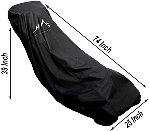 Himal Outdoors Lawn Mower Cover - Heavy Duty 600D Polyester Oxford Waterproof, UV Protection Universal Fit with Drawstring & Cover Storage Bag, Black