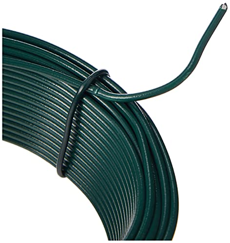 Bulk Hardware BH00135 Plastic Coated Garden Wire, 12 Gauge x 49', Green