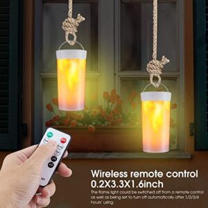 2PCS LED Flame Light, USB Rechargeable Flame Effect Light, Flame Lamp with Remote & Timer, Waterproof Dimmable Flameless Candles Light for Home Party Garden Camping Halloween Christmas Decoration