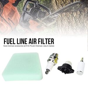 Kadimendium Chainsaw Air Filter Set, Exquisite Fuel Line Air Filter Simple Installation Sponge for Garden